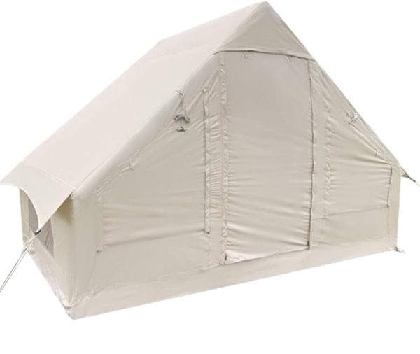 Inflatable Camping Tent with Pump, Easy Setup 4 Season Glamping Tent with High Performance Inflatable Structure, 4-6 Persons Waterproof Windproof Outdoor Self-Supporting Air Tent