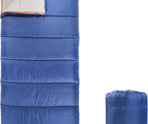 30°F Cool Weather Sleeping Bag, 75 Inches x 33 Inches, Blue