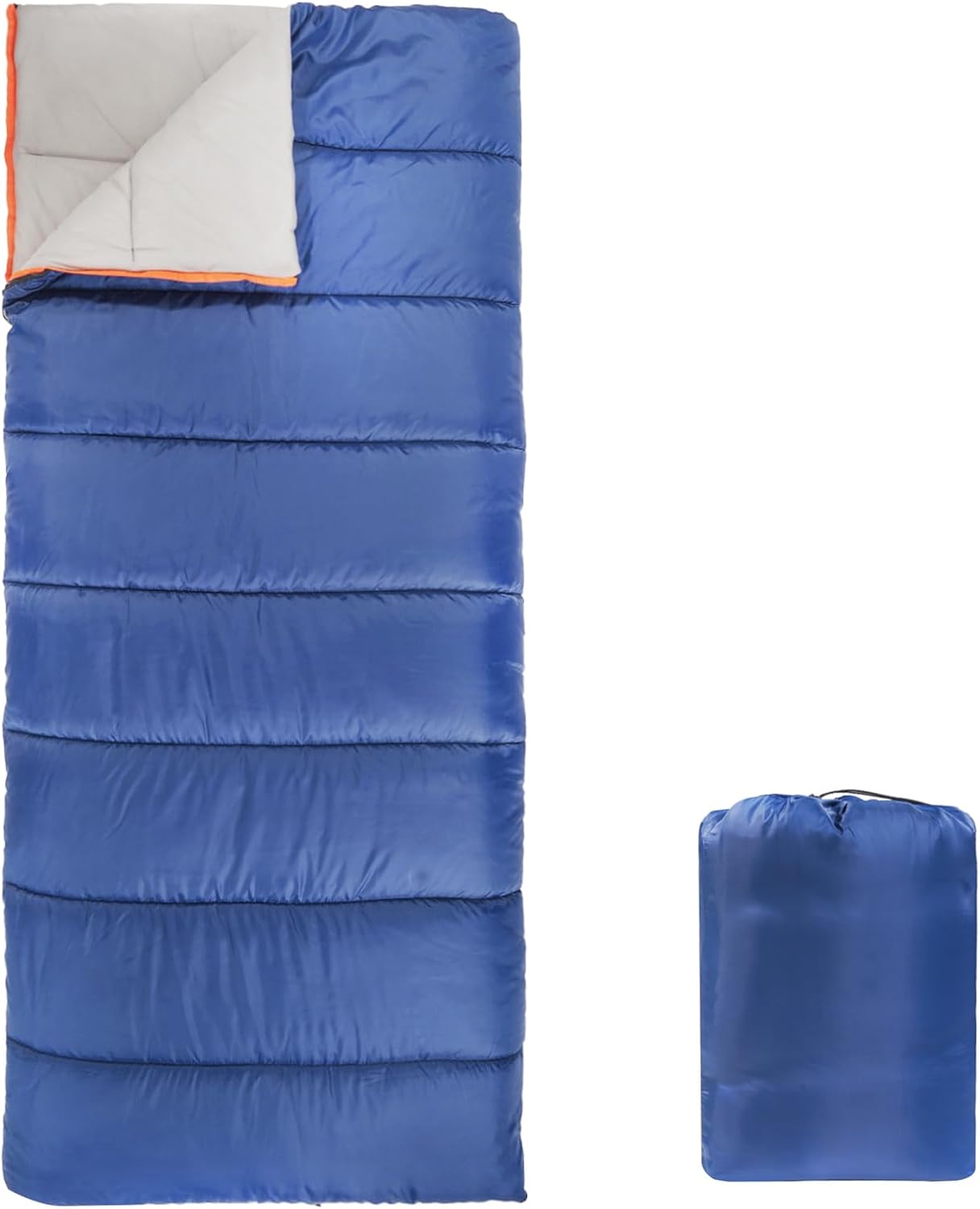 30°F Cool Weather Sleeping Bag, 75 Inches x 33 Inches, Blue