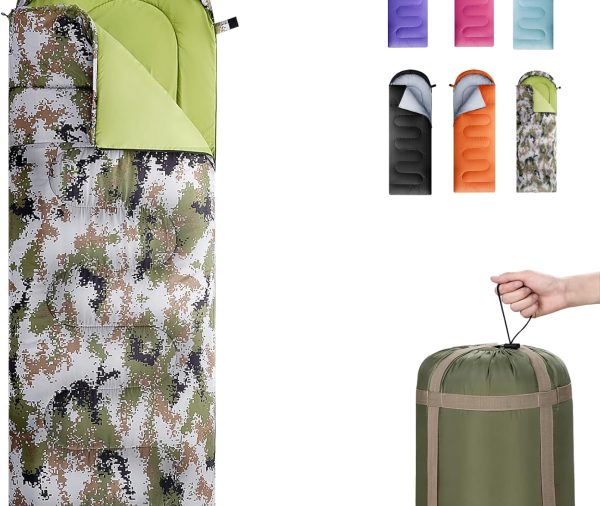 Sleeping Bags for Adults, Teens & Kids - Use for 3-4 Seasons, Warm & Cold Weather - Lightweight,Waterproof, Use for Backpacking, Hiking and Camping