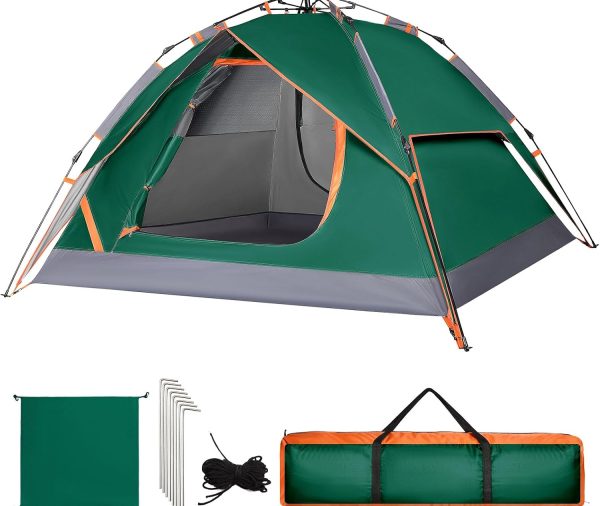 Camping Tent Instant Pop Up Dome 2-3 Person Automatic Waterproof Tent Easy Set Up Portable for Family Hiking Travel