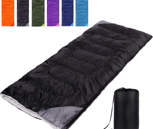 Camping Sleeping Bag for Adults Boys and Girls,Cold and Warm Weather-Summer, Spring, Fall, Lightweight, Waterproof Compact Bag for Camping Gear Equipment, Traveling, and Outdoors