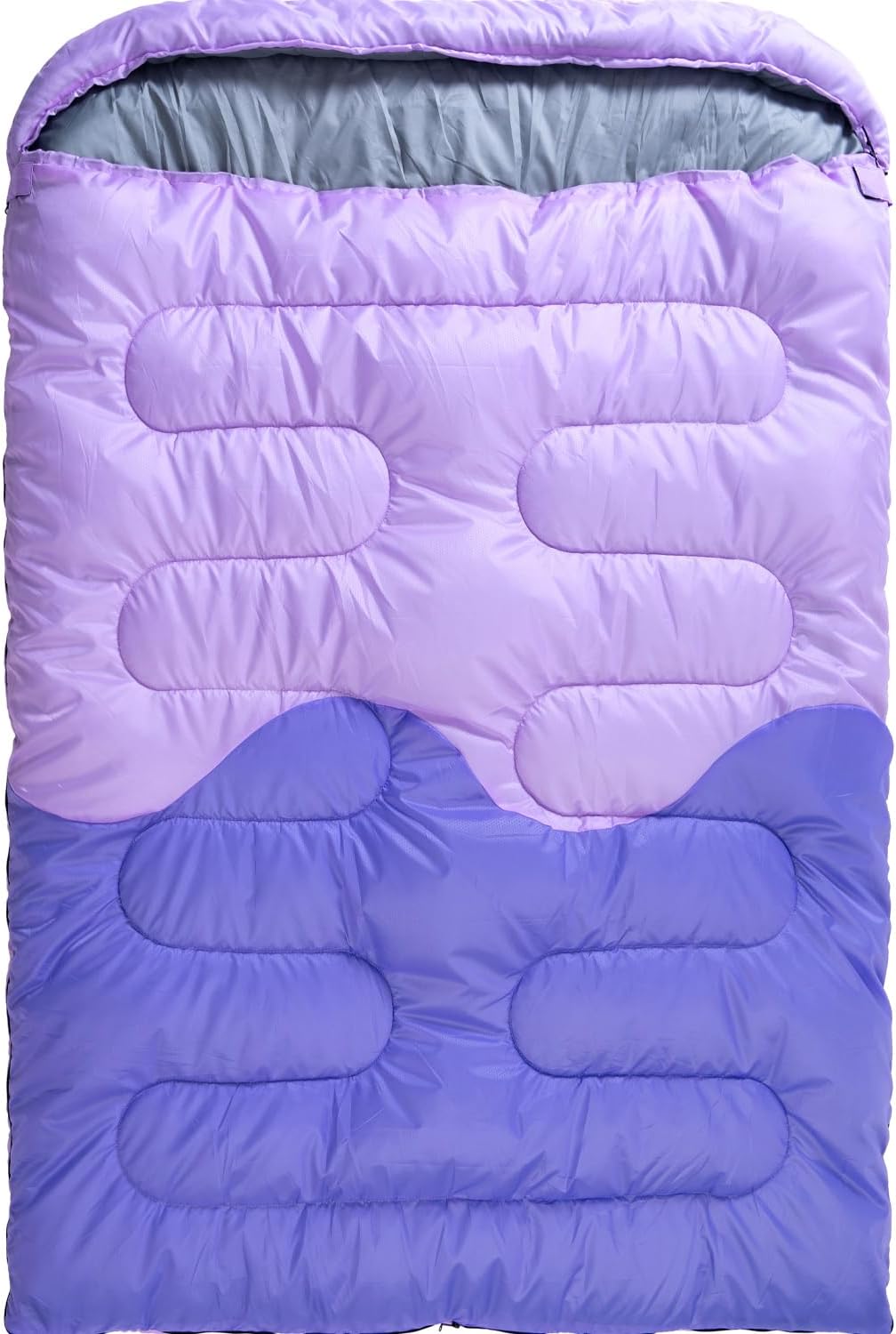 Sleeping Bag - Double Camping Sleeping Bags 2 Person for Adults Kids Boys Girls for Hiking Backpacking - Warm Cold Weather Lightweight Portable with Compression Bag for Indoors Outdoors Activities